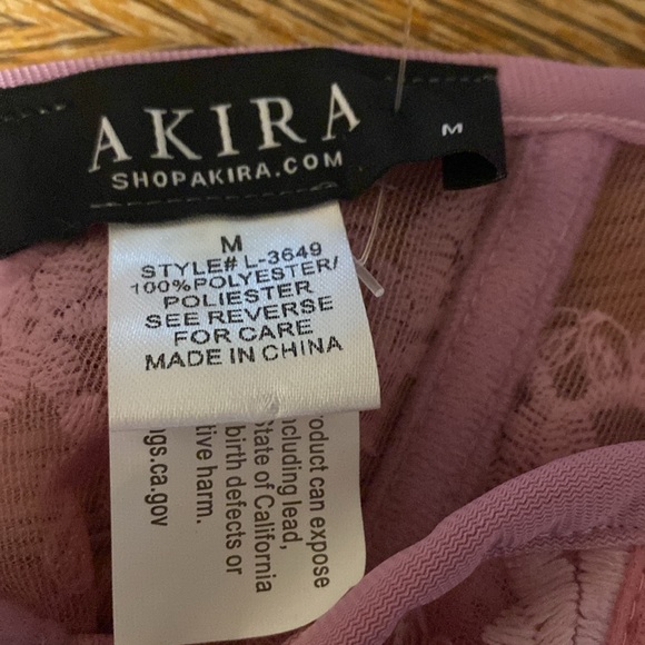 NWT Akira M 32-34 B-D CUP SEXY PINK CORSET BEADED SEQUINS TIE BACK ZIPPER SIDE - Picture 6 of 6